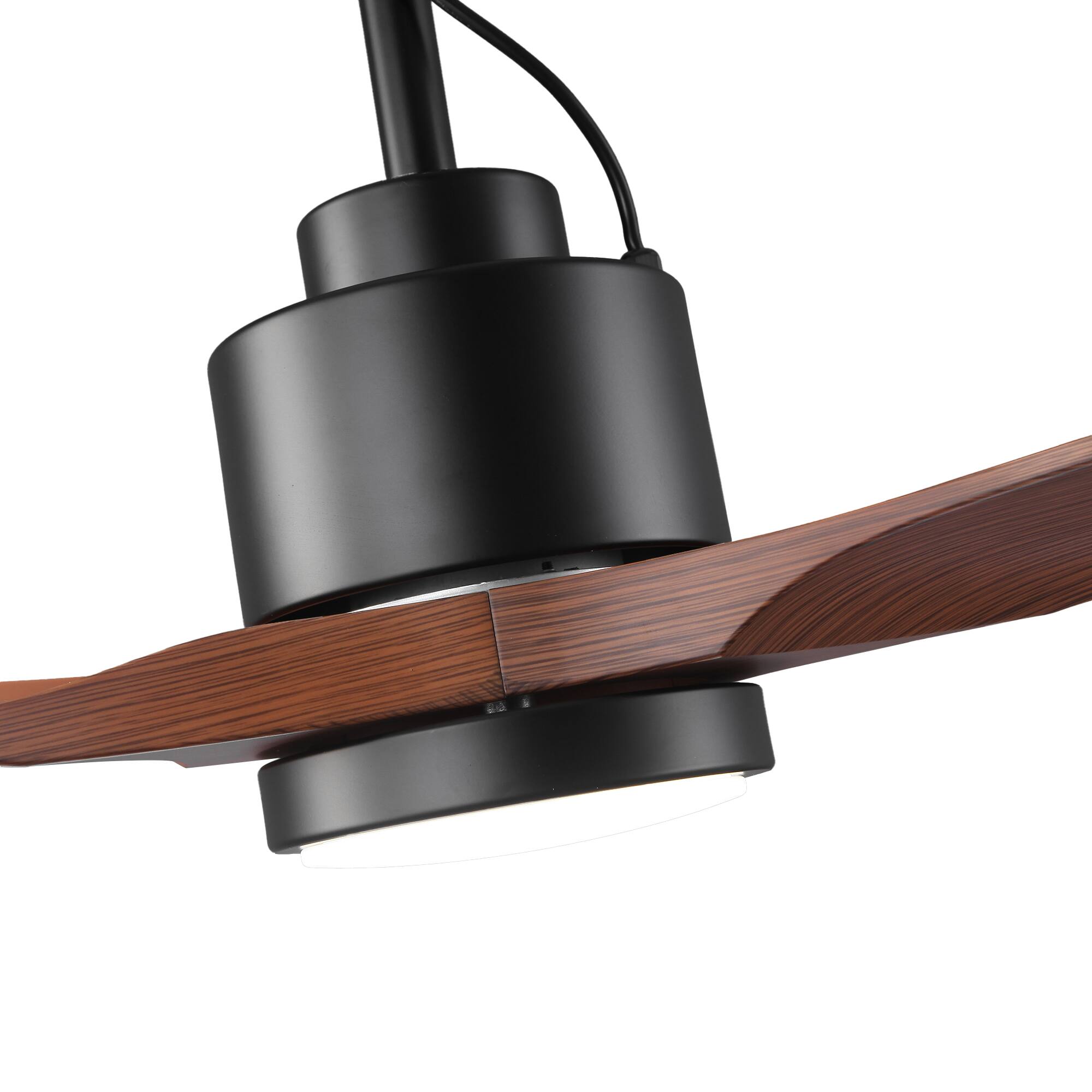 Alt View 7. Vaczon - 42 In. Traditional Waterproof Wet-Rated Outdoor Ceiling Fan with Light, Remote and App Control - Brown.