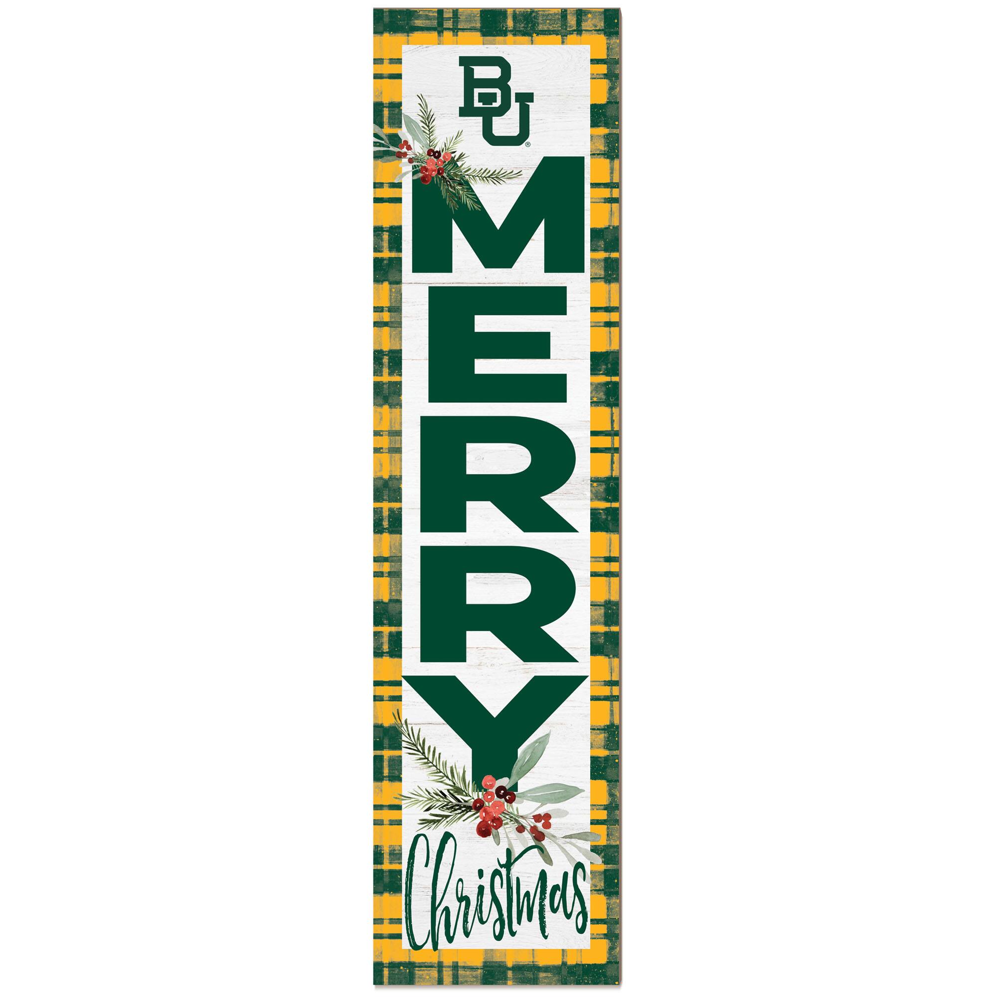 Jardine - Baylor Bears 12'' x 48'' Outdoor Christmas Leaner - White
