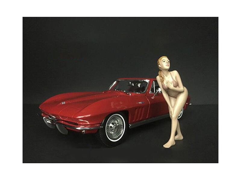 Alt View 1. American Diorama - May Bikini Calendar Girl Figure for 1/18 Scale Models by American Diorama.