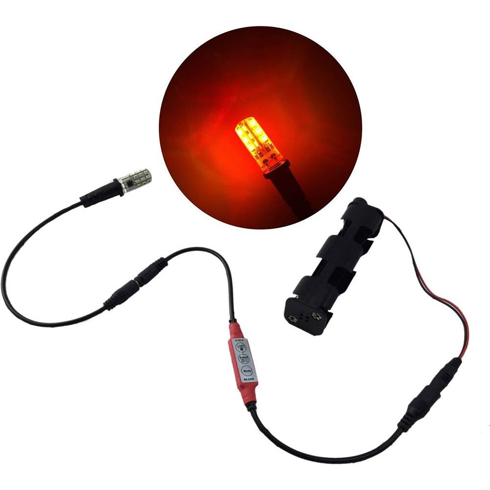 MOSZAR LLC - Fire Effect LED Flicker Light, Ember Orange, for Theatrical Scenery & Props