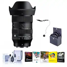 Bundle - Sigma - 17-40mm f/1.8 DC Art Lens for Fujifilm X, with 67mm Filter Kit, PC Software Kit, Cap Keeper and Cleaning