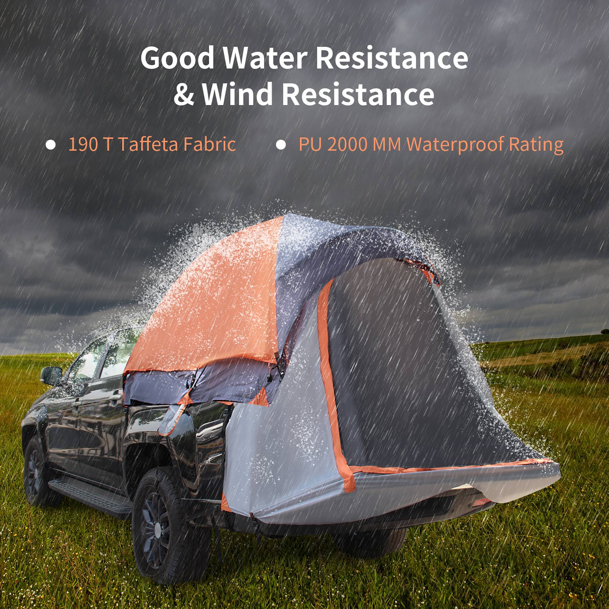 Good Water Resistance & Wind Resistance 190 T Taffeta Fabric PU 2000 M Waterproof Rating