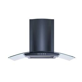 Winflo - 30 inches - Convertible - Wall Range Hood - Black