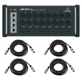 Behringer - SD16 I/O Stage Box w/16x MIDAS Preamps, w/2x XLR M to F Mic Cable