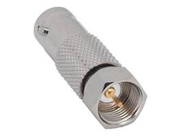 Cable Leader - F-Type Male to BNC Female Adapter, 75-Ohm, RF Coaxial, Fully Molded - Silver