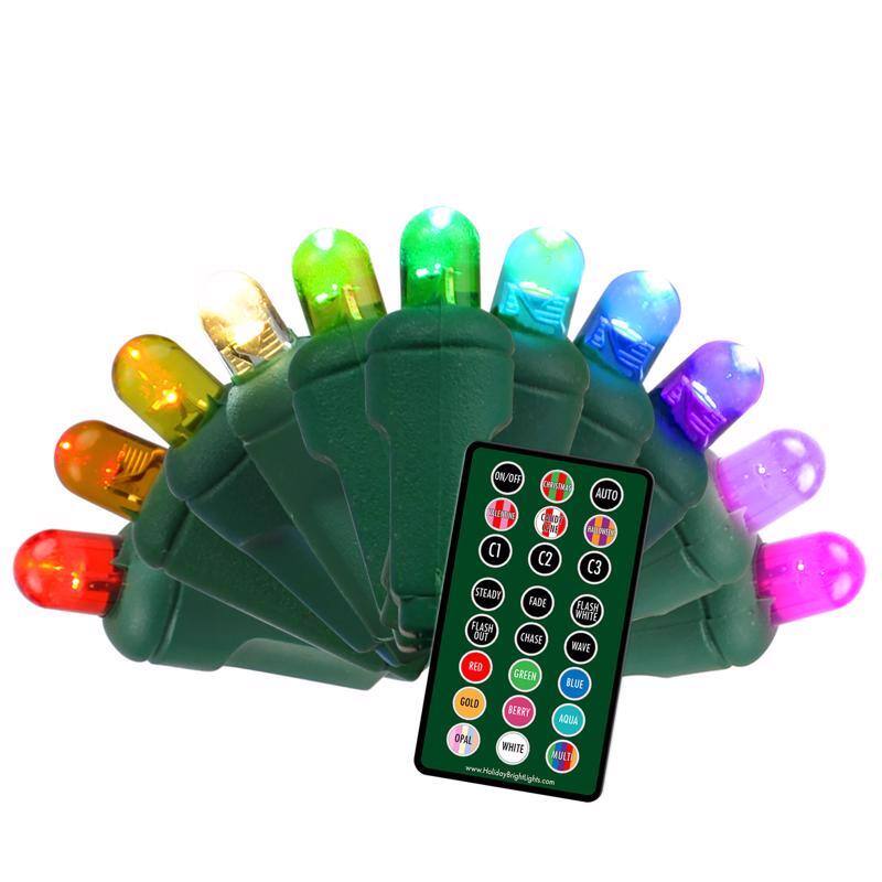 Celebrations - Platinum LED Mini 50 ct String Christmas Lights 25 ft - Multicolored