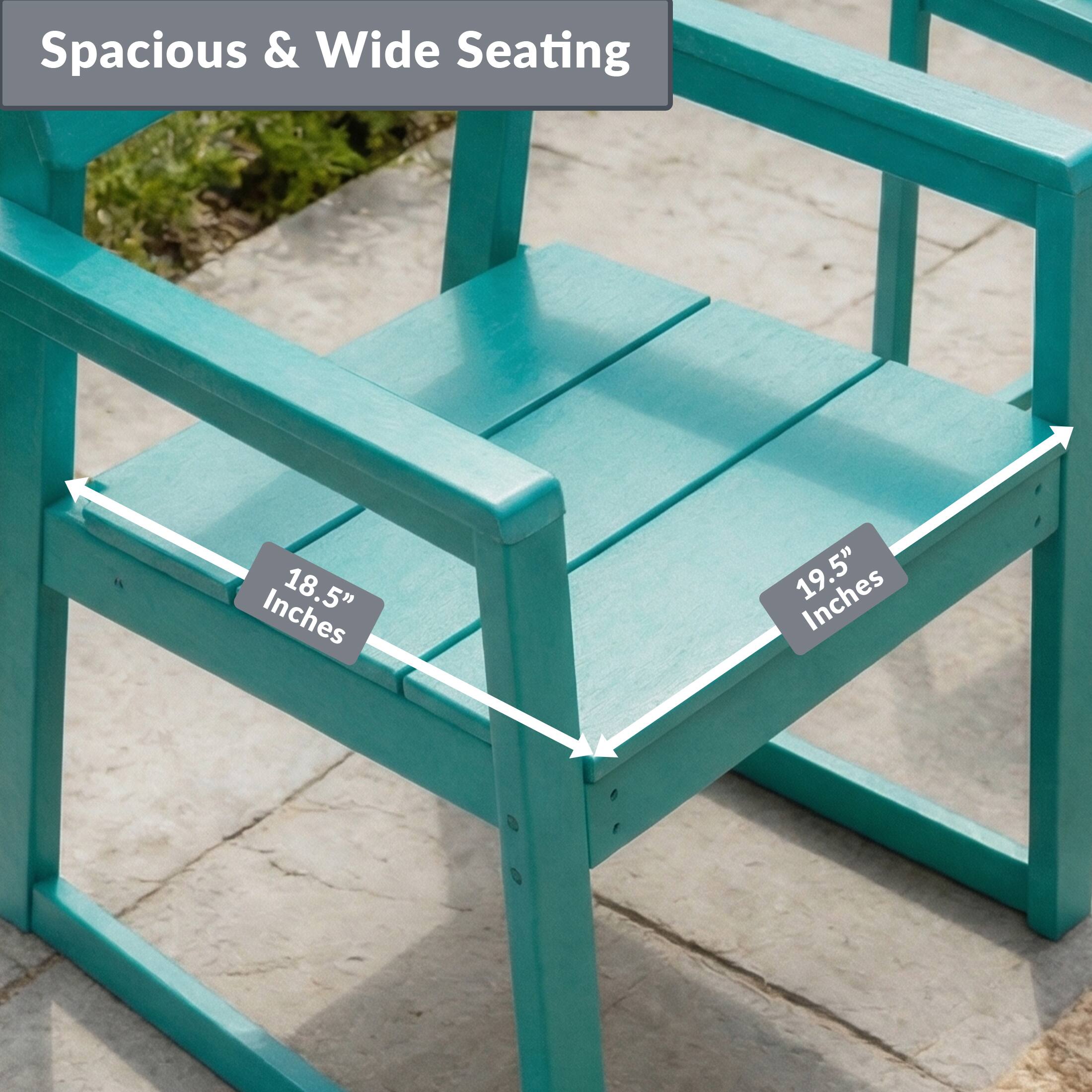 Spacious & Wide Seating  
18.5" Inches  
19.5" Inches