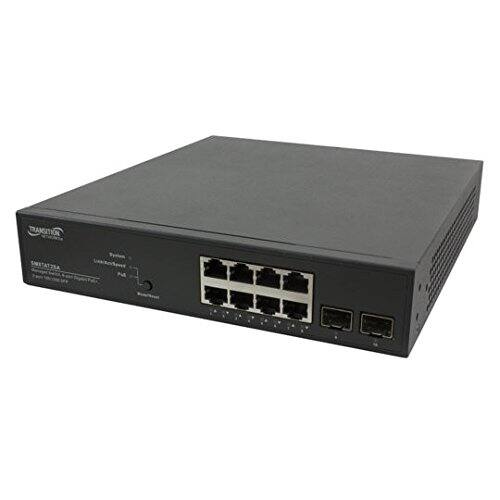 Front. Transition Networks - Smart Managed PoE+ Switch - Multicolor.