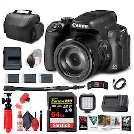 Canon - PowerShot SX70 HS Digital Camera (3071C001) + 64GB Card Pro Bundle