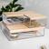 Alt View 11. Martha Stewart - Brody Premium Clear Plastic Storage Bins with Paulownia Wood Lids-3PK S/M/L - Clear/Light Natural.