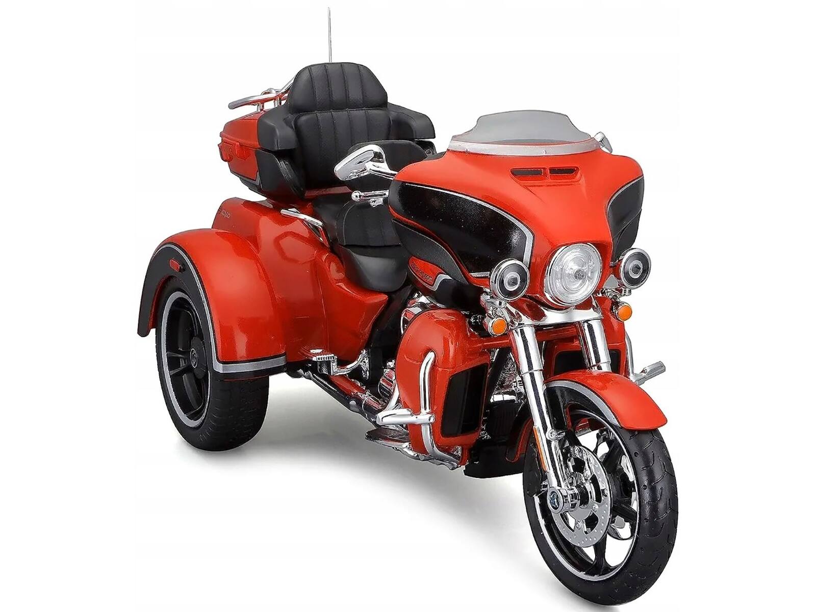 Alt View 1. Maisto - 2021 Harley Davidson CVO Tri Glide Motorcycle Orange "H-D Custom" 1/12 Diecast Model by Maisto - Orange.