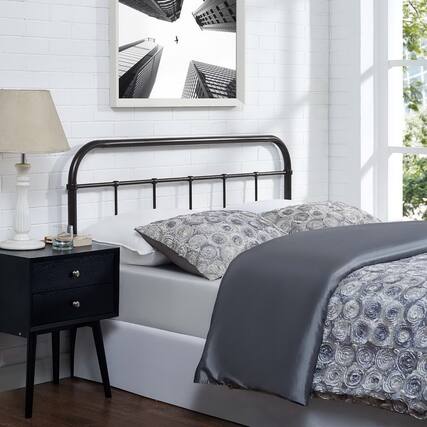 Front. Modway - Serena Steel Headboard - Brown.