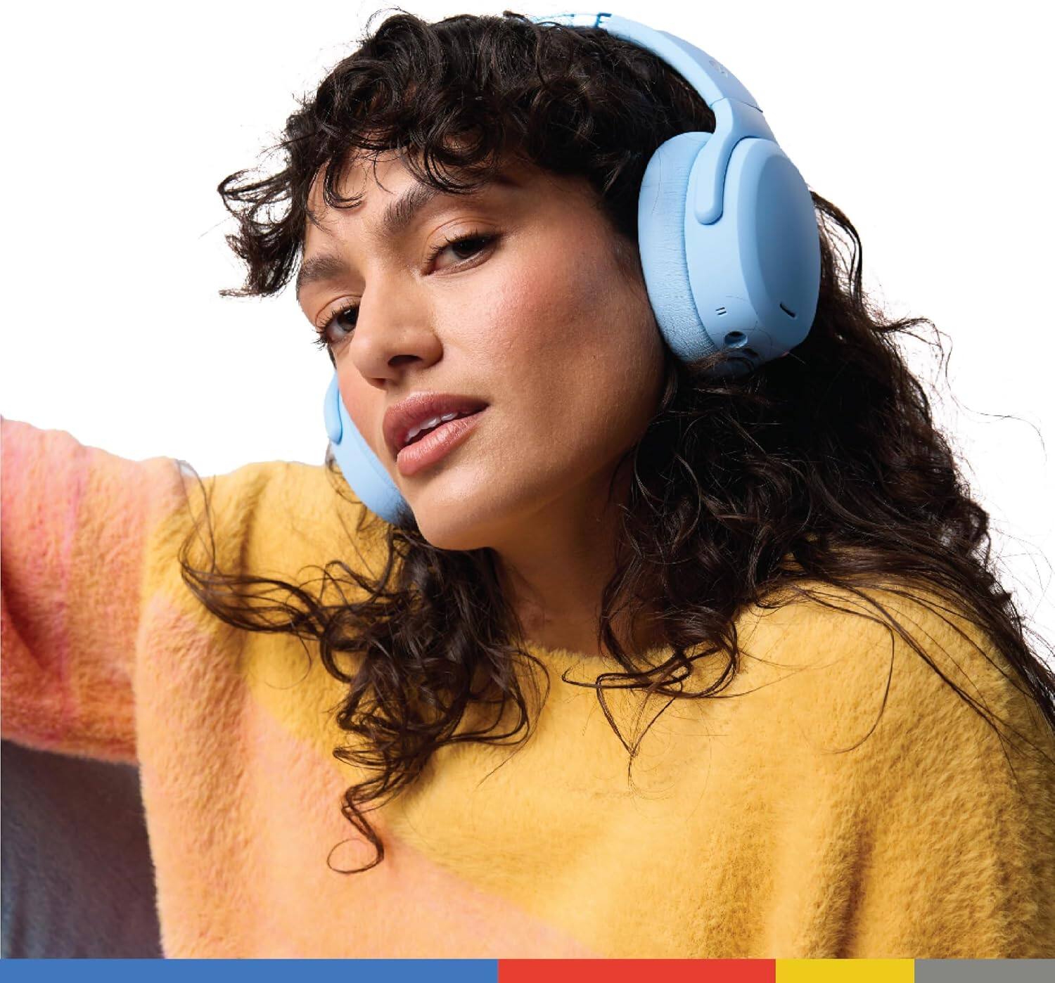 Alt View 2. Skullcandy - Crusher ANC 2 Over - the - Ear Noise Canceling Wireless Headphones - Preppy Blue.