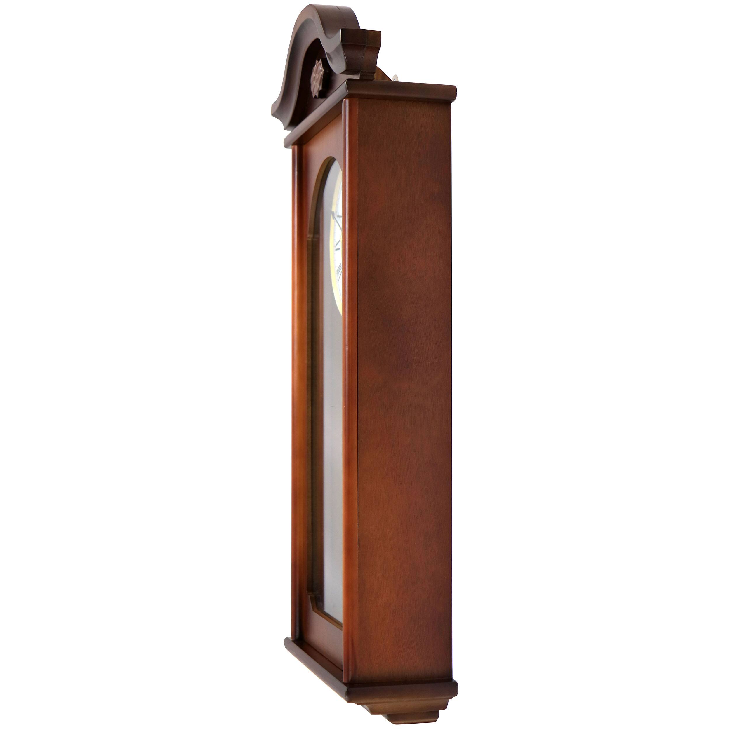 Alt View 2. Bedford Clock Collection - Bedford Clock Collection Jacob 22.75 Inch Mahogany Chiming Pendulum Wall Clock - Brown.