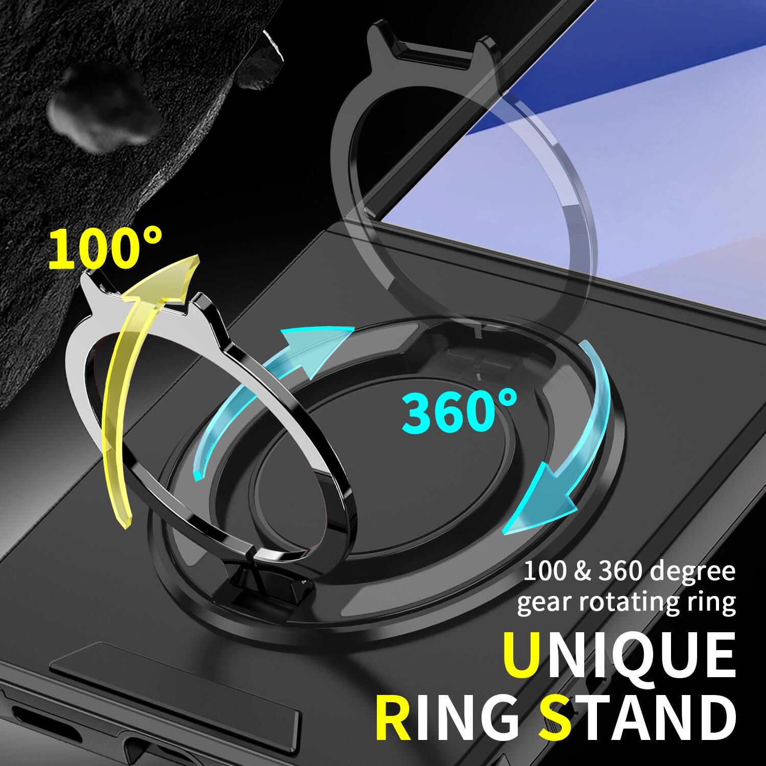 100
360
100 & 360 degree gear rotating ring UNIQUE RING STAND