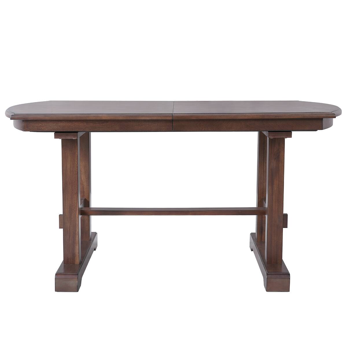 Alt View 3. Loheer - Loheer Extendable Dining Table Set with Four Upholstered Chairs, Cherry Finish - Cherry.