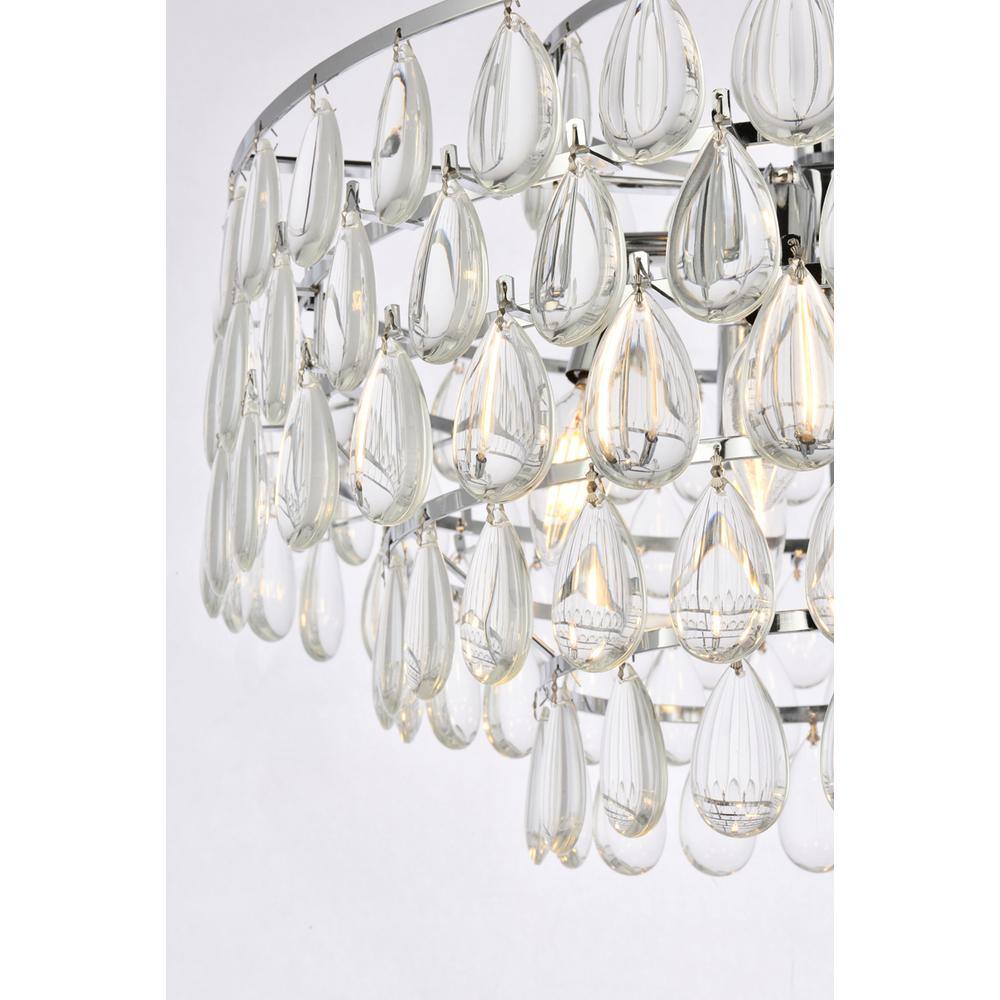 Alt View 2. Elegant Lighting - Mila 20 inch pendant in chrome - Chrome.