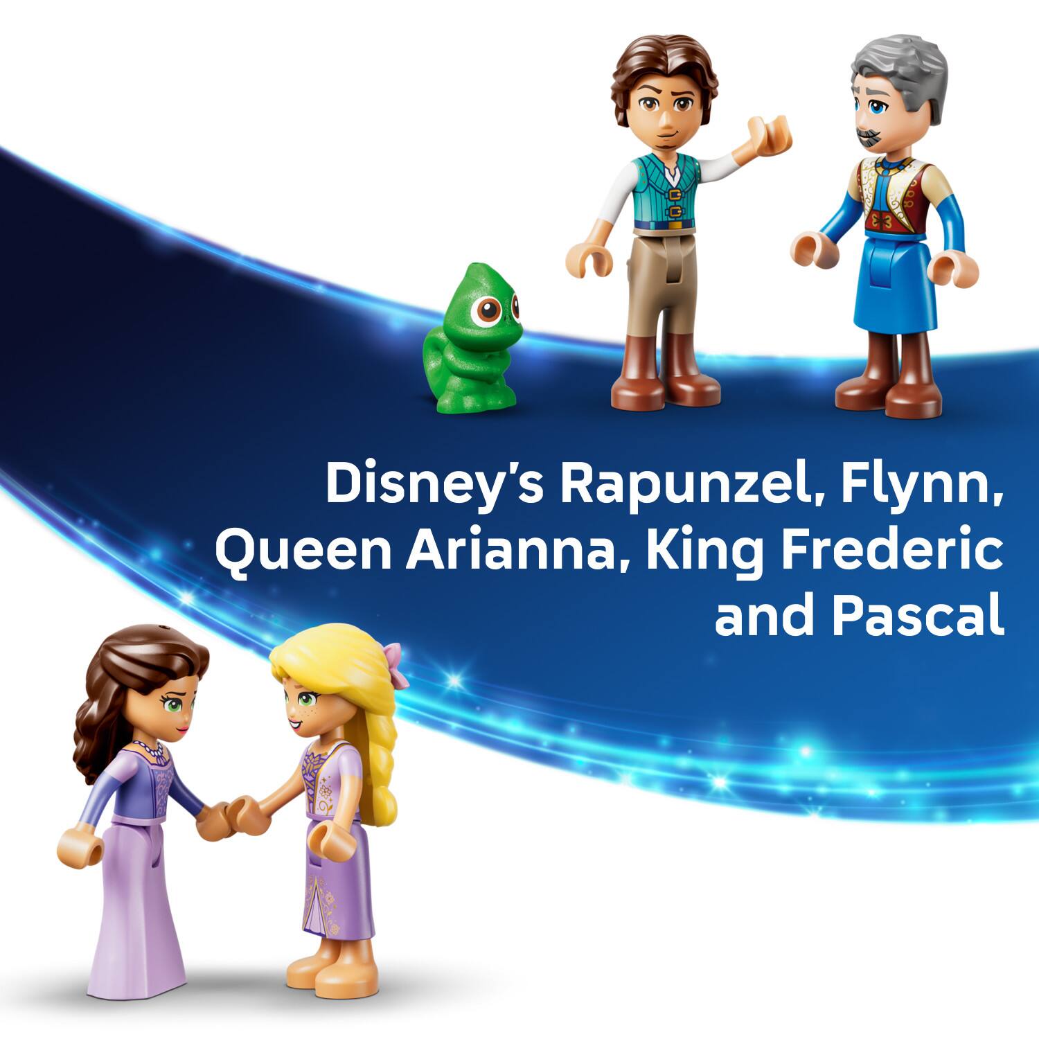 Disney's Rapunzel, Flynn, Queen Arianna, King Frederic and Pascal