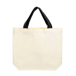Unique Bargains - Canvas Tote Bag, 10.7"x8.7" Grocery Bag with Handles, Cute Handbag for Birthday Gifts DIY Craft Painting - Black