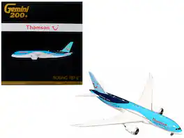 Boeing 787-8 Commercial Aircraft "Thomson - TUI Airways" Blue and White "Gemini 200" 1/200 Model Airplane by GeminiJets