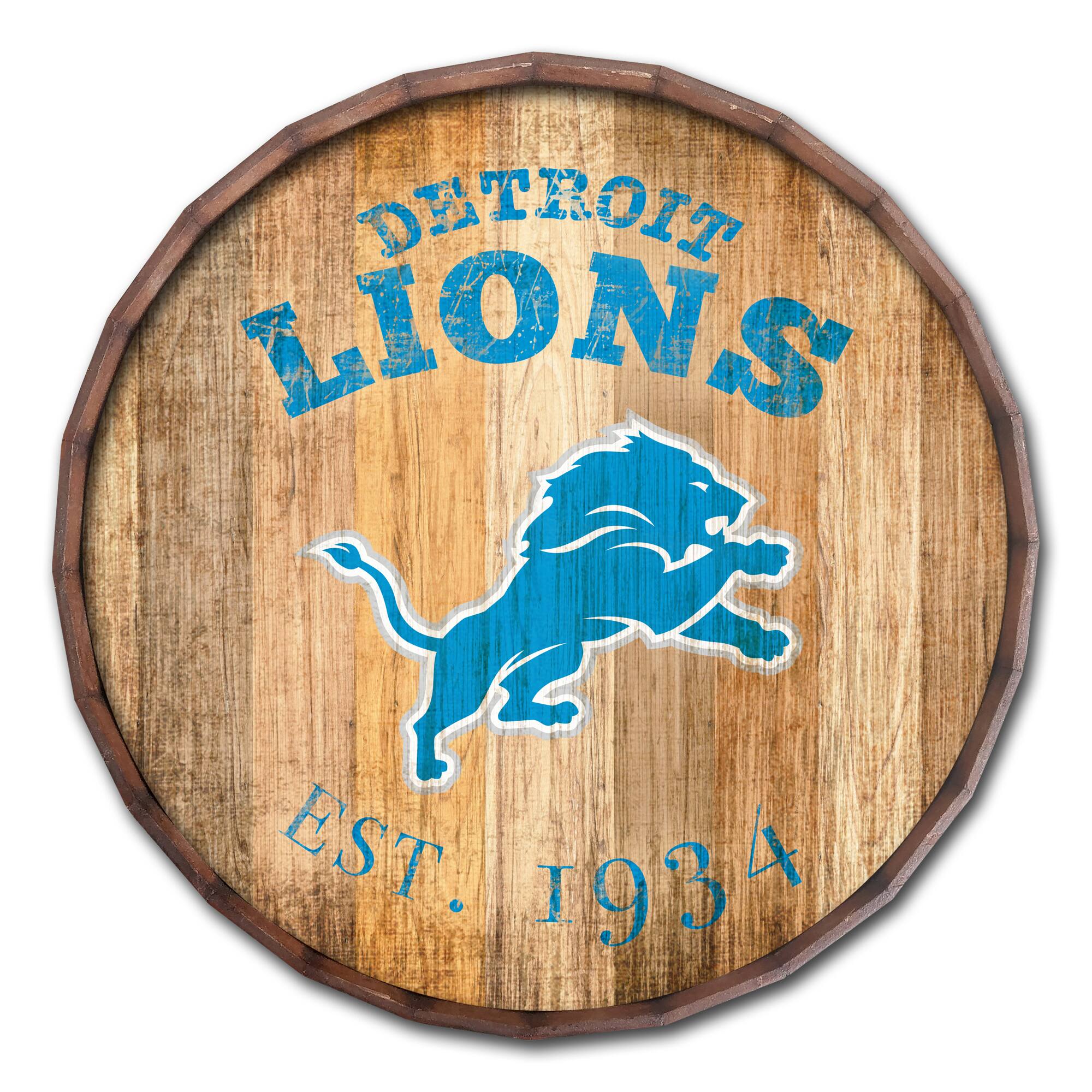 Detroit Lions 24'' Established Date Barrel Top