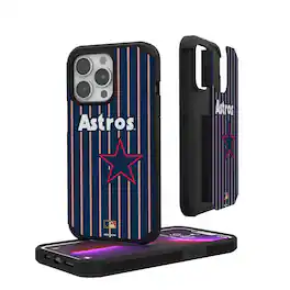 Keyscaper - MLB - Houston Astros Navy iPhone Pinstripe Cooperstown Design Rugged Case - 12 Pro Max - Multicolor