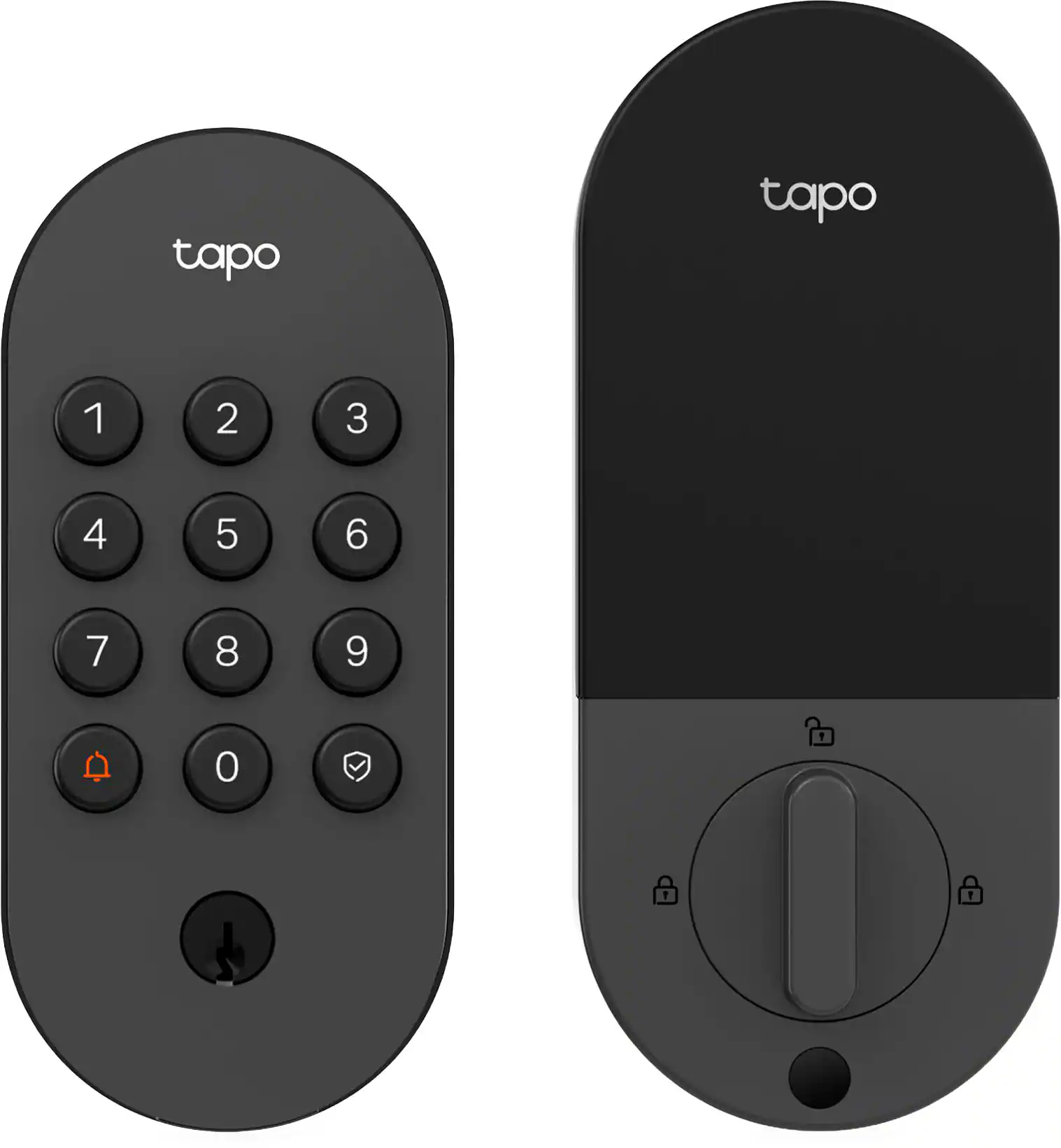 TP-Link - Tapo DL100 Smart Wi-Fi Deadbolt Door Lock – Keyless Tactile Buttons, App-Controlled Custom Access, Fits Standard Doors - Black