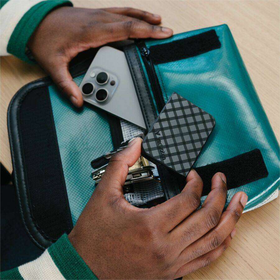 Alt View 3. Verbatim - Verbatim Store 'n' Go Mini Diamond 512 GB Portable Solid State Drive - Mini PCI Express External - Diamond Black - USB - Diamond Black.