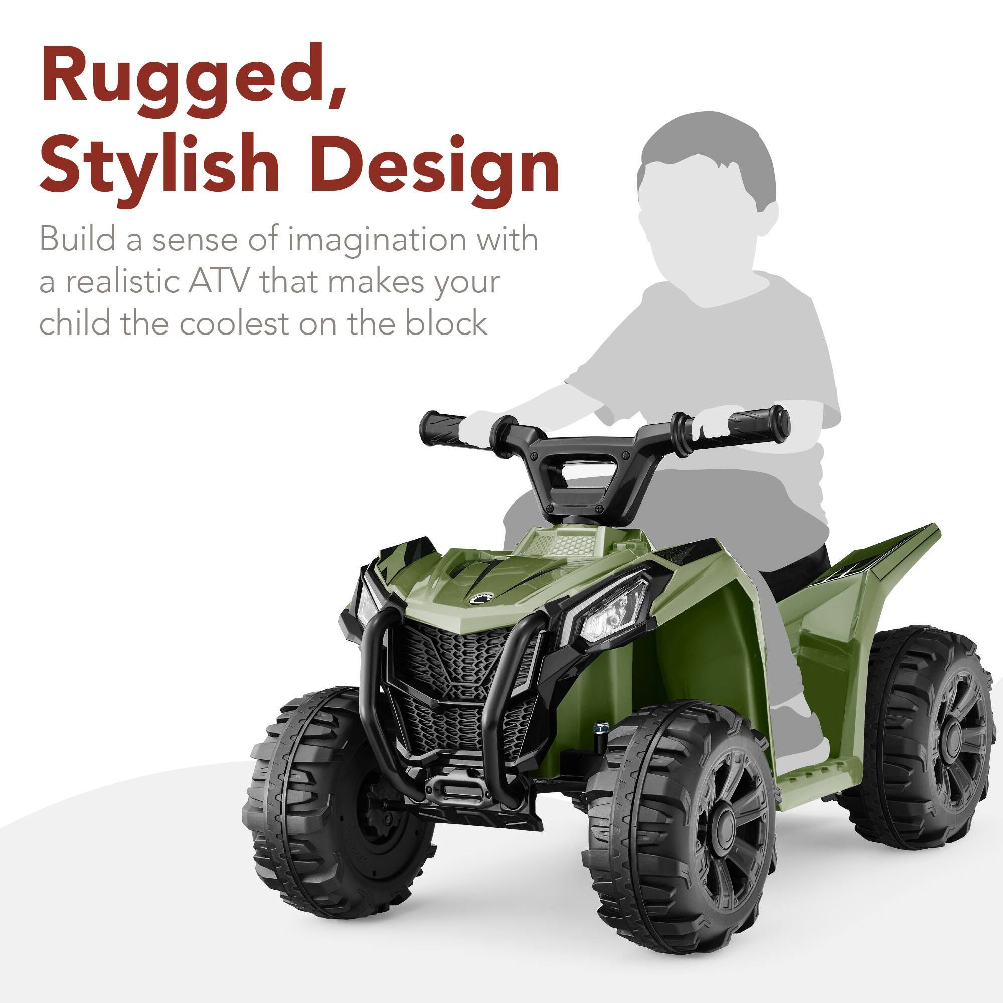 Rugged, Stylish Design

Build a sense of imagination with a realistic ATV that makes your child the coolest on the block.