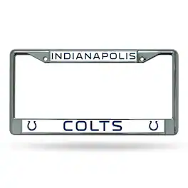 Rico Industries - Indianapolis Football Colts Chrome Metal License Plate Frame - Multi