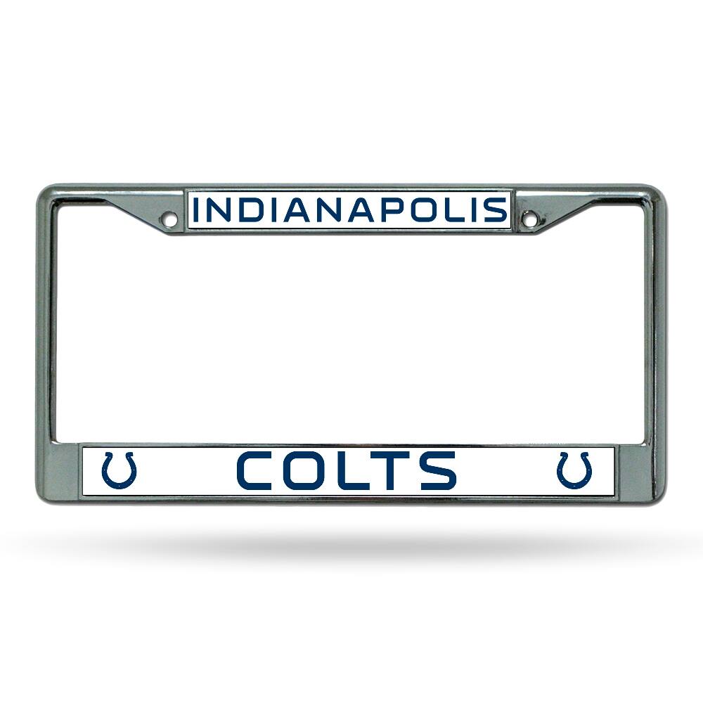 Indianapolis Football Colts Chrome Metal License Plate Frame