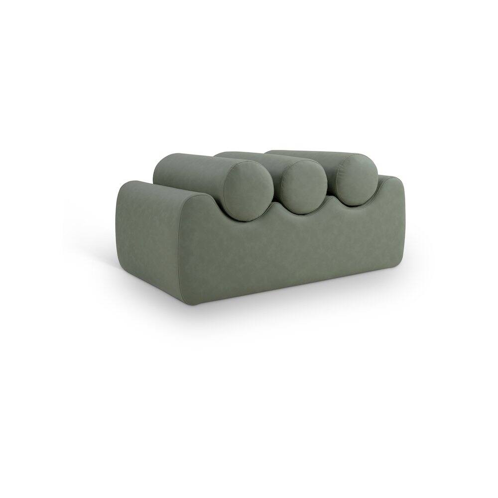 Front. Meridian Furniture - Rumble Green Vegan Leather Bench - Green.