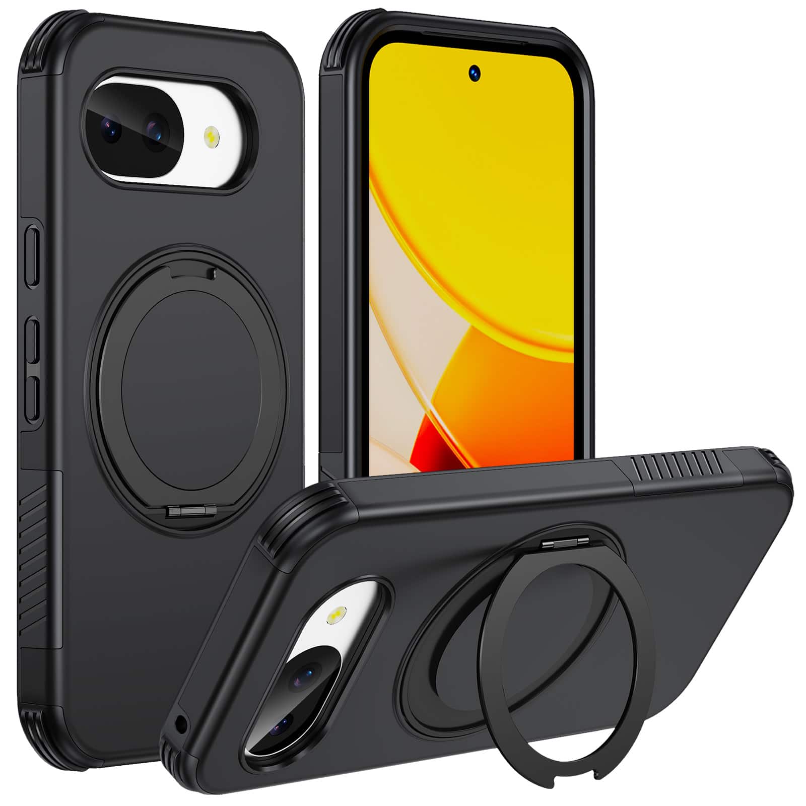 UUCOVER - Magnetic Case for Google Pixel 10A,Shockproof TPU+PC Case Rind Holder Stand Case Compatible with MagSafe Cover - Black price history on PriceWatchPro