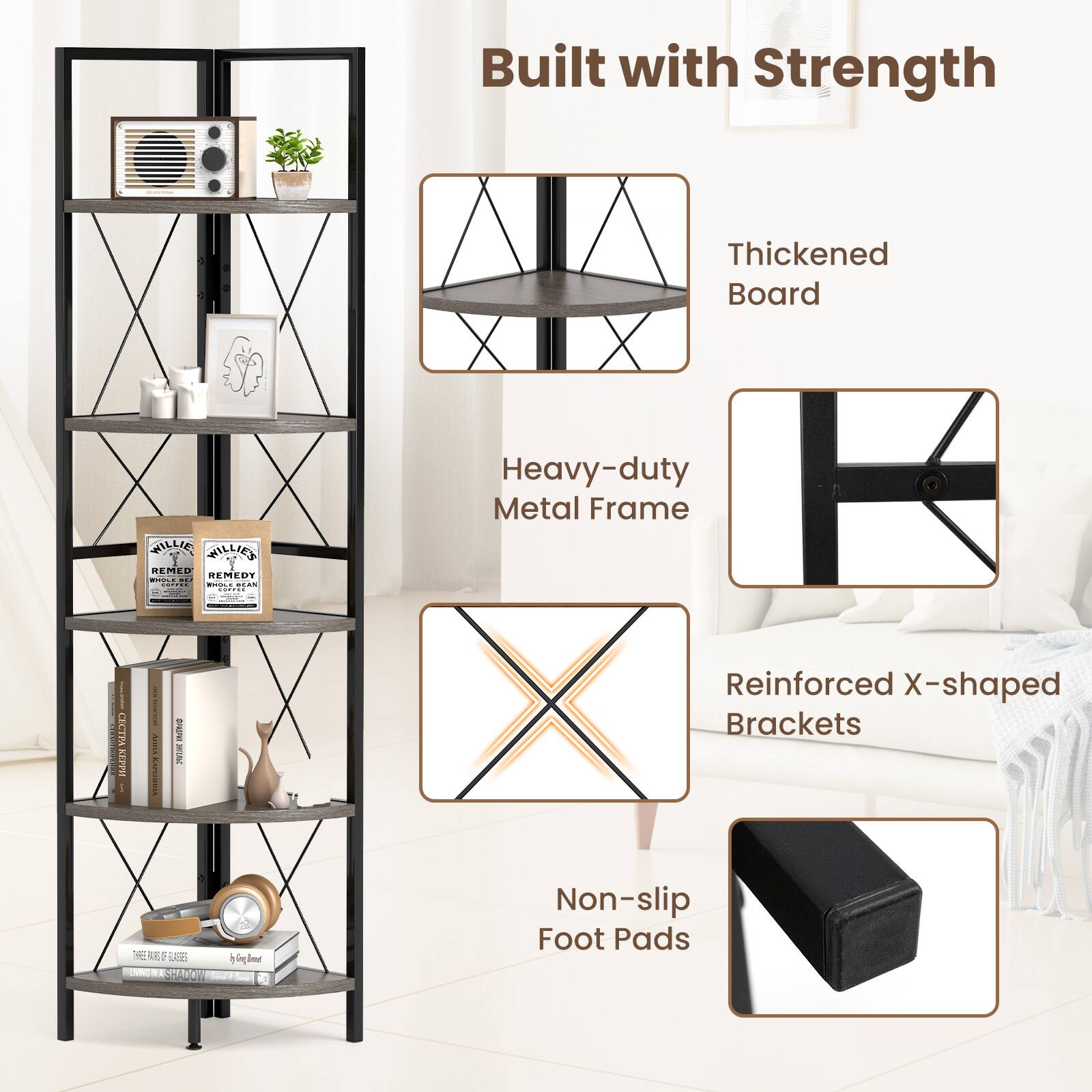 Built with Strength
Thickened Board
Heavy-duty Metal Frame
Reinforced X-shaped Brackets
Non-slip Foot Pads