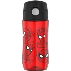 Front. Thermos - Thermos 16 oz. Kid's Funtainer Plastic Water Bottle w/ Spout Lid - Spider-Man - Spider-Man.