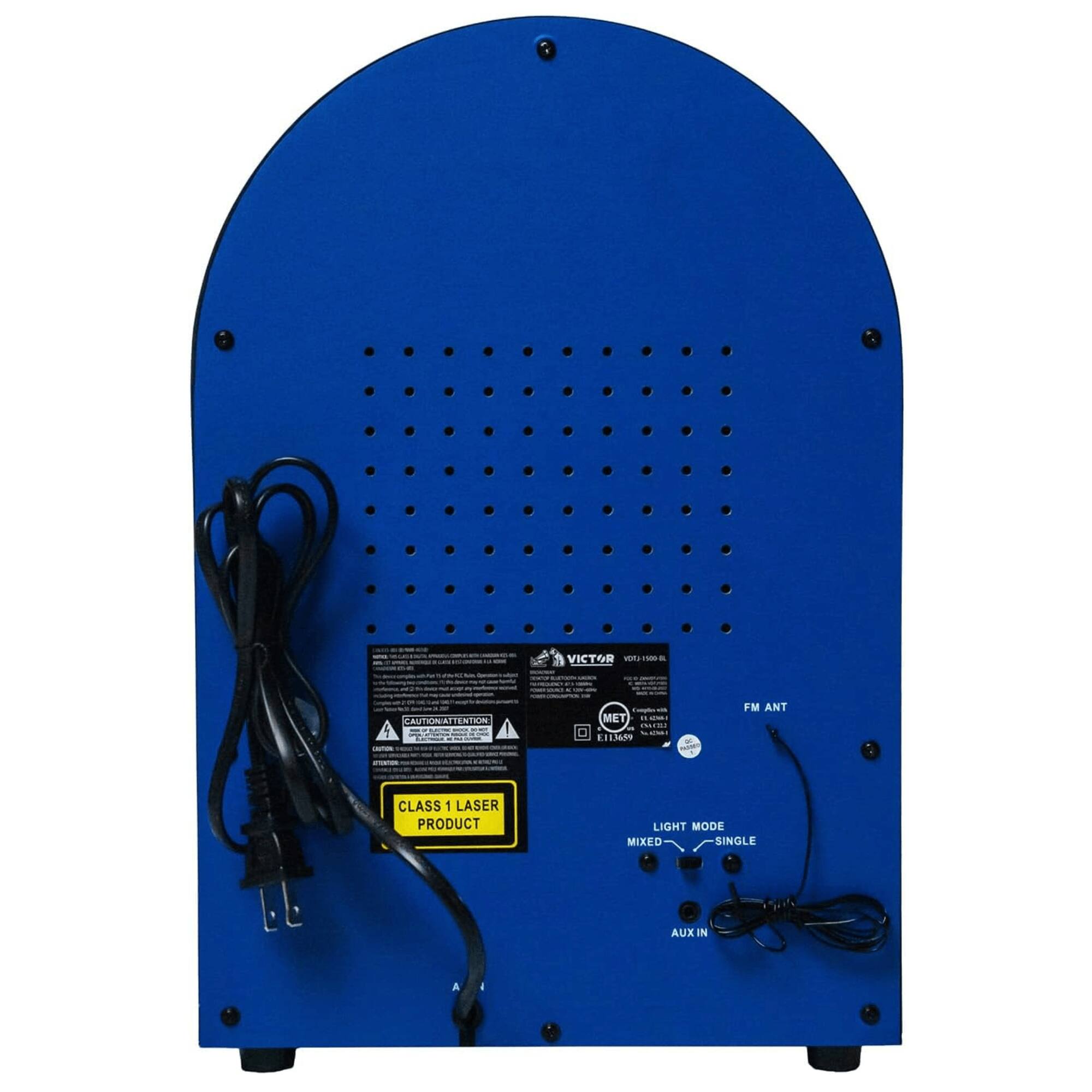 VICTOR  
VDF-1000B  
FM ANT  
CLASS 1 LASER PRODUCT  
LIGHT MODE  
MIXED SINGLE  
AUX IN