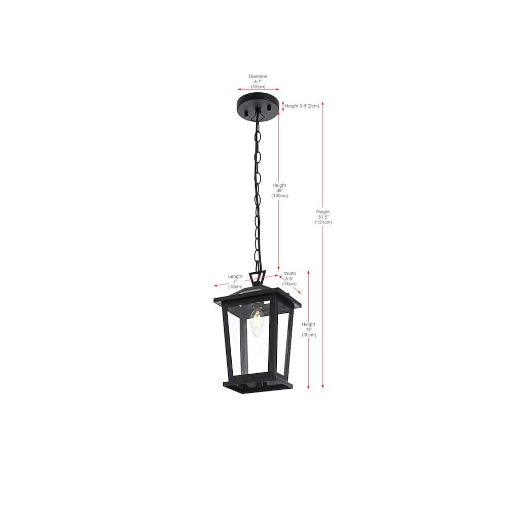 Elegant Lighting - Berks 7 inch Outdoor Pendant - Black price history on PriceWatchPro