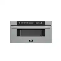 Forno Appliances - Capoliveri 1.2 cu. ft. Built-In Microwave Drawer with Sensor Cooking and Angled Touch Controls - Silver - Front_Zoom