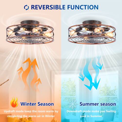 REVERSIBLE FUNCTION

Winter Season
Updraft mode keeps the room warm by circulating the warm air in Winter

Summer Season
Downdraft mode makes you feel cool in Summer