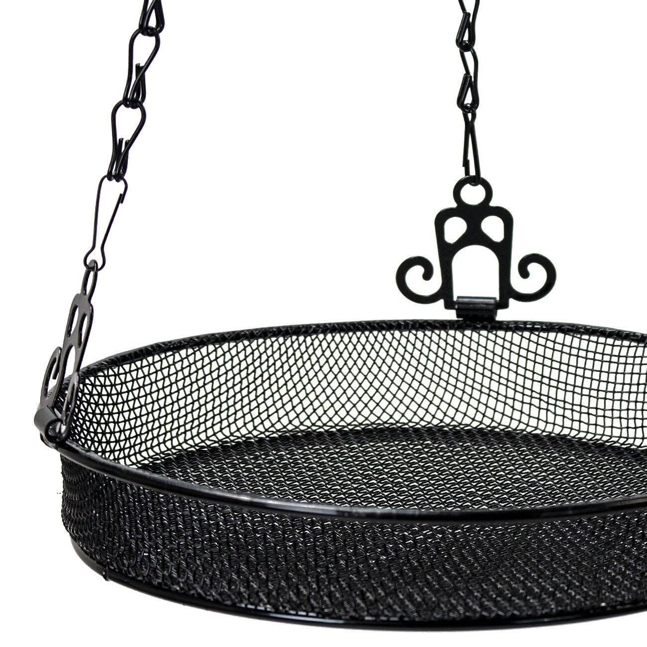 Alt View 2. Sorbus - Sorbus Bird Feeder Hanging Tray, Seed Tray for Bird Feeders, Great for Attracting Birds Outdoors, Backyard, Garden - Black.