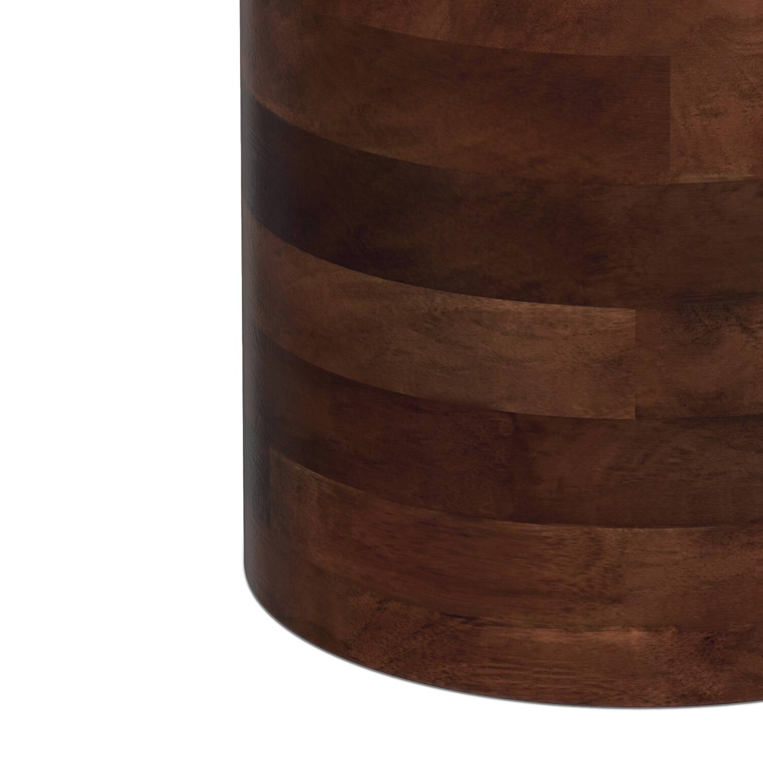 Alt View 8. Simpli Home - Haynes 16 inch Wide Solid Mango Boho Accent Table in Dark Brown, Assembled - Warm Dark Brown.