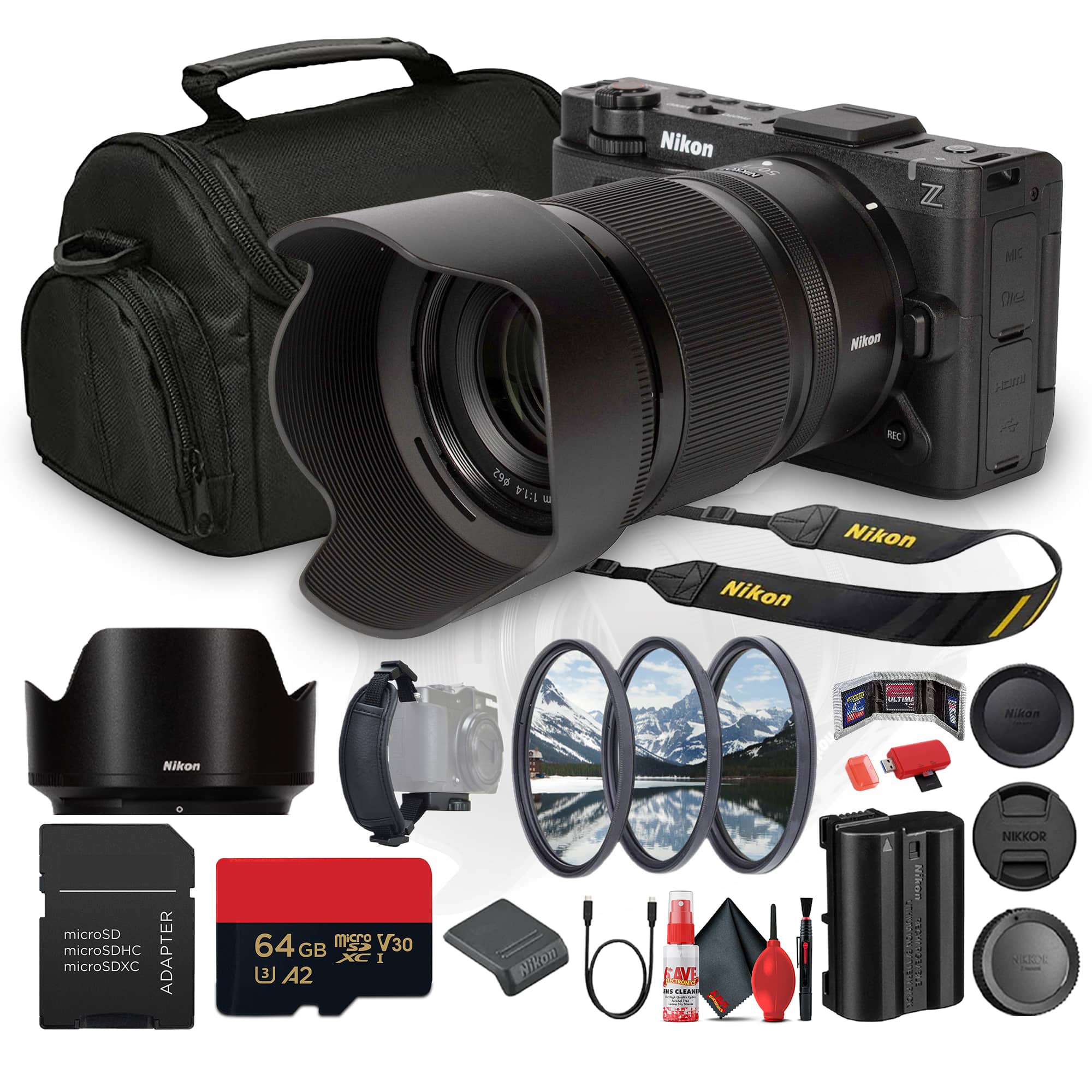 Nikon - ZR RED Z 6K Full-Frame Cinema Camera Kit| 4" DCI-P3 Monitor & 50mm Prime Lens + More