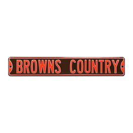Authentic Street Signs - Cleveland Browns 6" x 36" Steel Street Sign - Brown