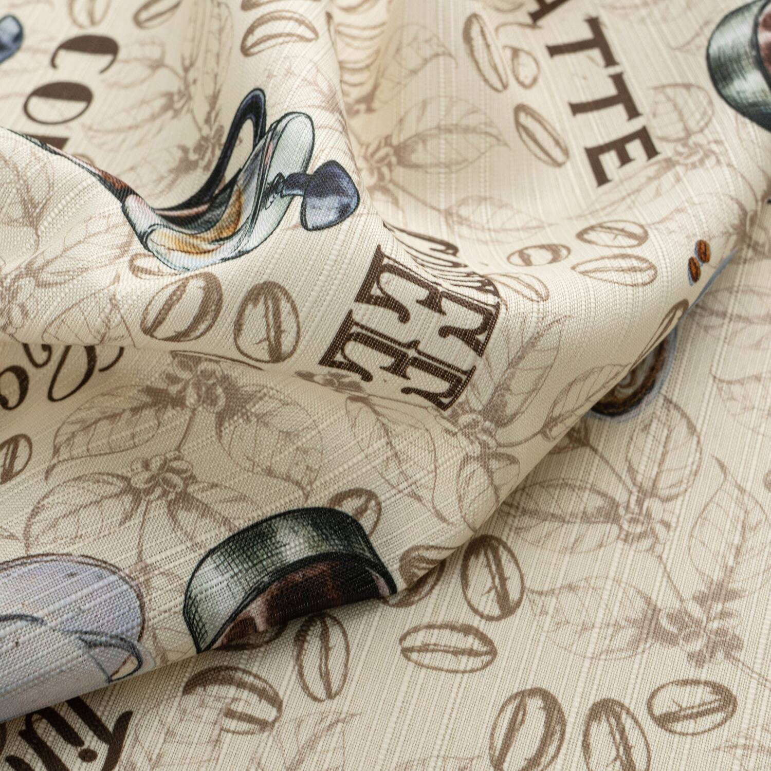 Left. RT Designers Collection - RT Designers Collection Polyester Cucina Latte Slub 3 PC Kitchen Curtains Valance & Tiers Set 52" x 18" Muticolor - Multicolor.