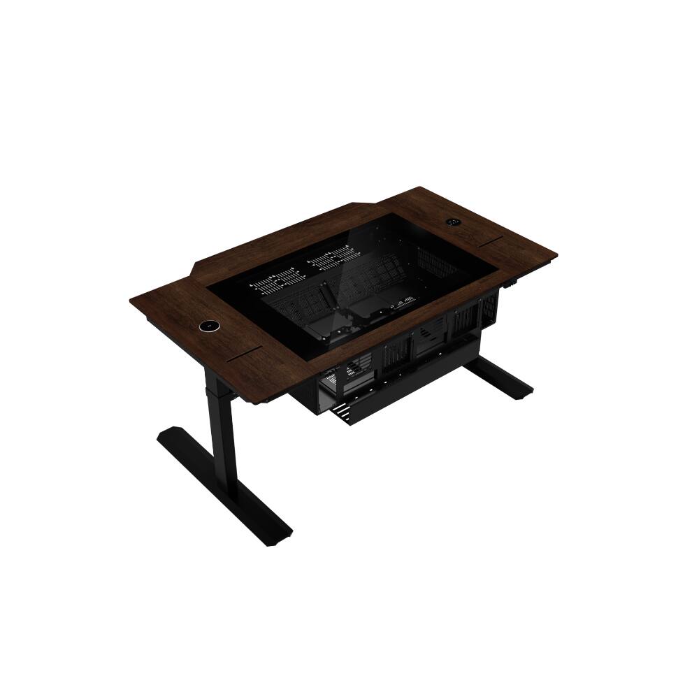 Lian Li DK 07 Wood Motorized Standing Desk | Dual E ATX Ready
