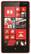 Front Standard. Nokia - Lumia 820 Cell Phone (Unlocked) - Red.