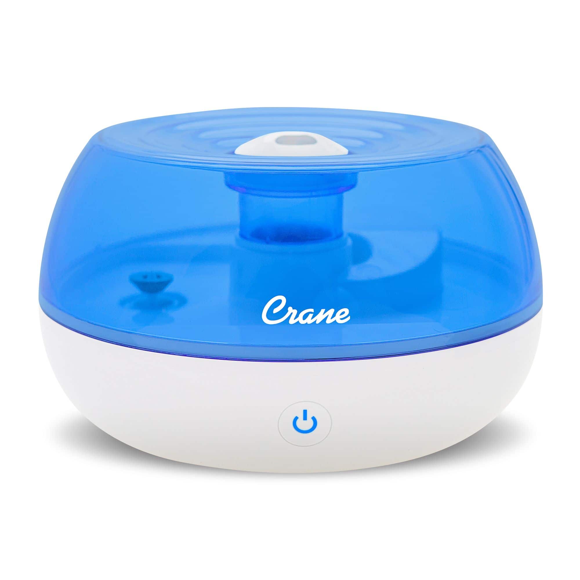 CRANE - 0.2 Gal. Personal Ultrasonic Cool Mist Humidifier - Blue/White - Front_Zoom