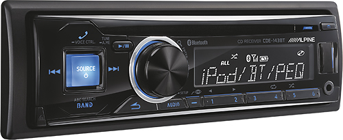 Best Buy: Alpine CD Built-In Bluetooth Car Stereo Receiver Black CDE-143BT