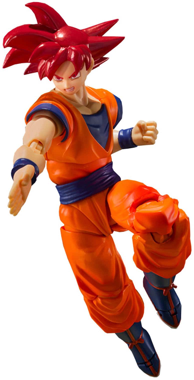 Alt View 13. Bandai - S.H. Figuarts - Super Saiyan God Son Goku - Saiyan God of Virtue 5.5" Figure.