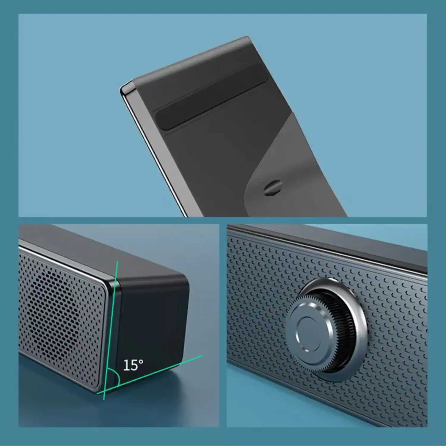 Angle. Stock Preferred - Wired Surround Sound Bar Speaker System - Black.